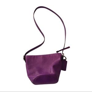 Purple Coach bucket bag